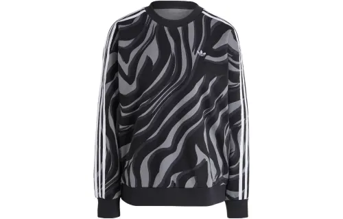 Adidas Originals Sweatshirts Women's Black Gray Color Crew Neck Moderate Other
