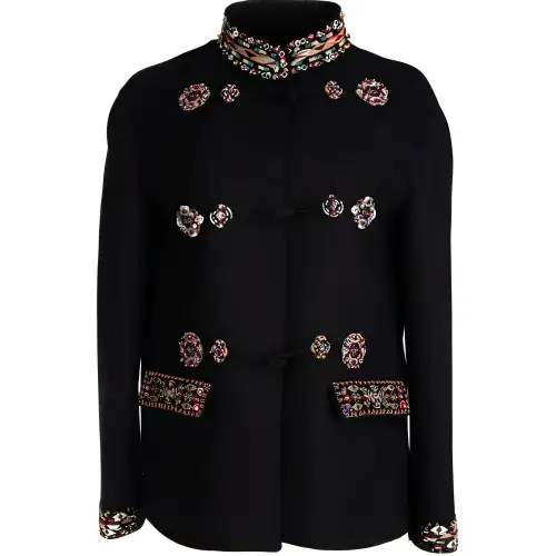 Christian DIOR Embellished Front Buckled Leisure Jacket