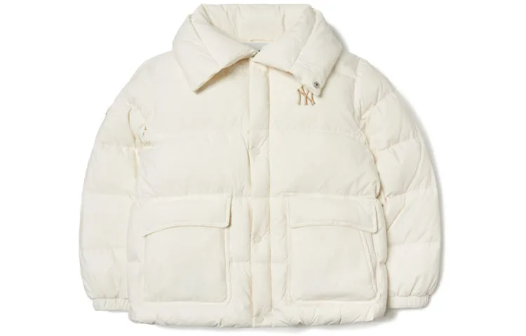 MLB New York Yankees Down Jackets Women's Ivory White Lapel Moderate Other