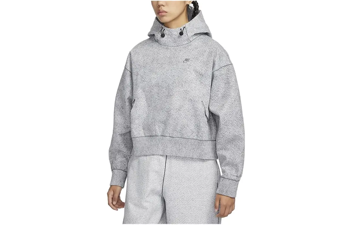Nike Sweatshirts Women's Smoke Gray Hooded Moderate Regular