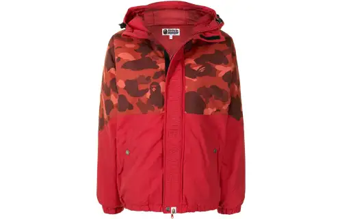 A BATHING APE Jackets Women's Red Hooded Moderate Other