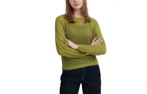 UNIQLO Knitwear Women's Emerald Green Crew Neck Thin Other
