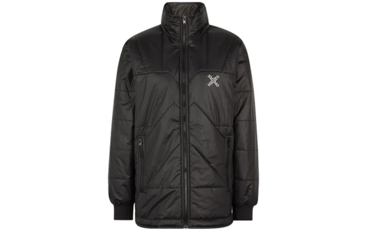 KENZO Down Jackets Women's Black Stand Collar Moderate Other