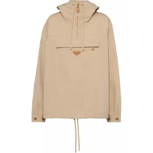 PRADA Triangle logo Cotton Windbreaker