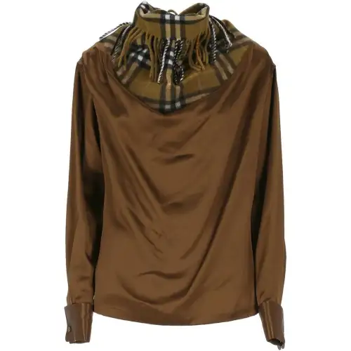 Burberry Fringe Detailed Long-Sleeved Top