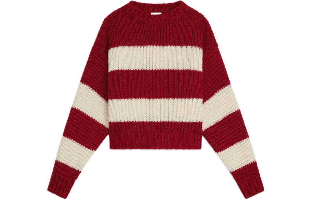 Женский свитер CELINE FW23 Knitwear (красно-белый)