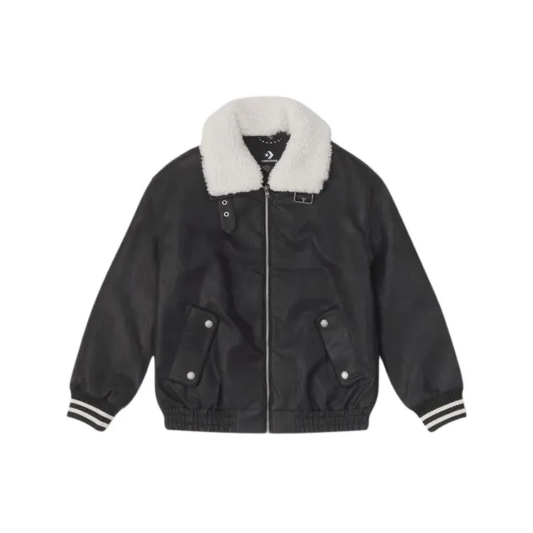Converse Jackets Women's Black Lapel Moderate Other