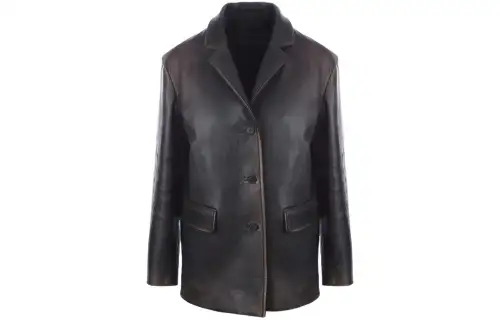 PRADA Jackets Women's Black Lapel Moderate