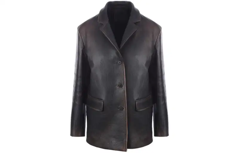 PRADA Jackets Women's Black Lapel Moderate