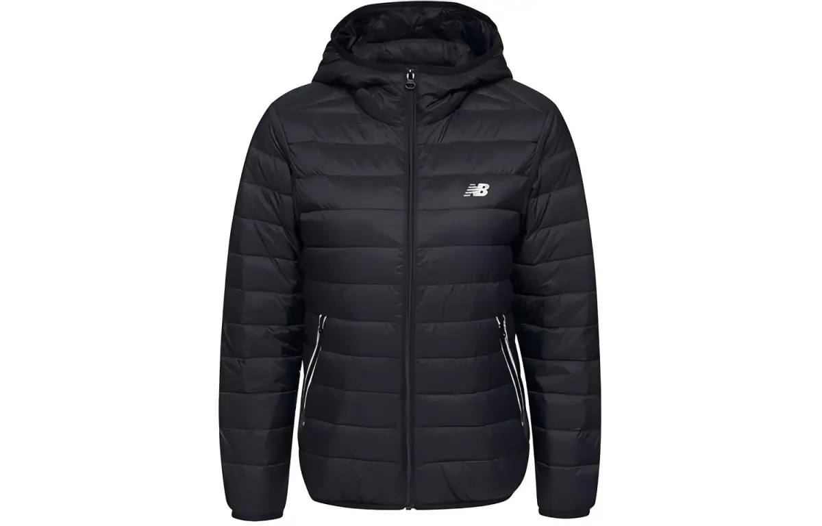 New Balance Down Jackets Women's Black Hooded Moderate Other