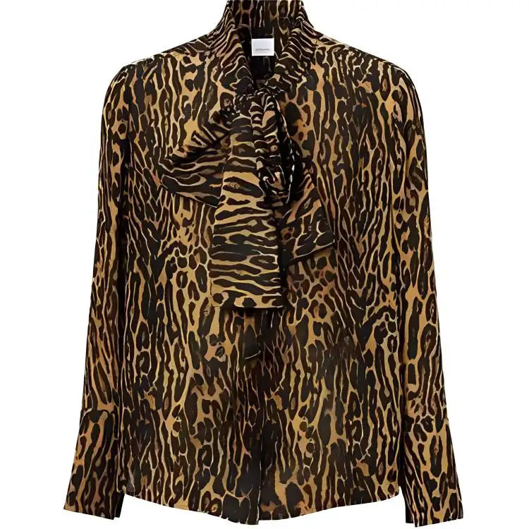 Burberry Shirts Women's Deep Mustard Yellow Stand Collar Moderate Other
