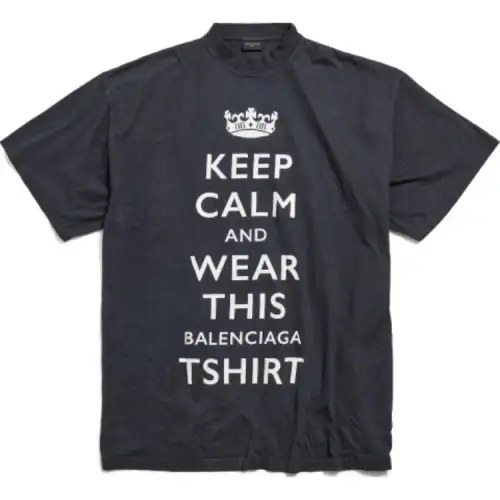 Balenciaga Keep Calm Washed Oversized T Shirt
