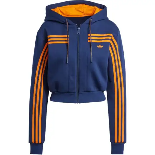 Adidas Originals 70s Short Full Zip Fleece Hoodie
