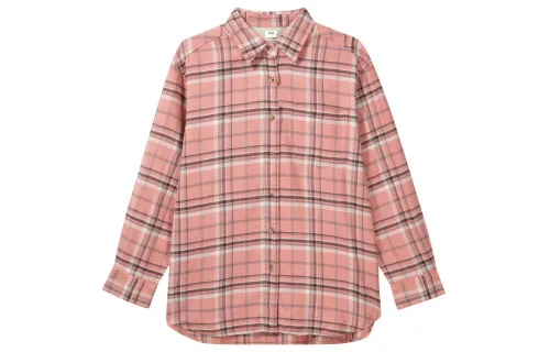 UNIQLO Shirts Women's Peach Pink Pointed Collar Moderate Other