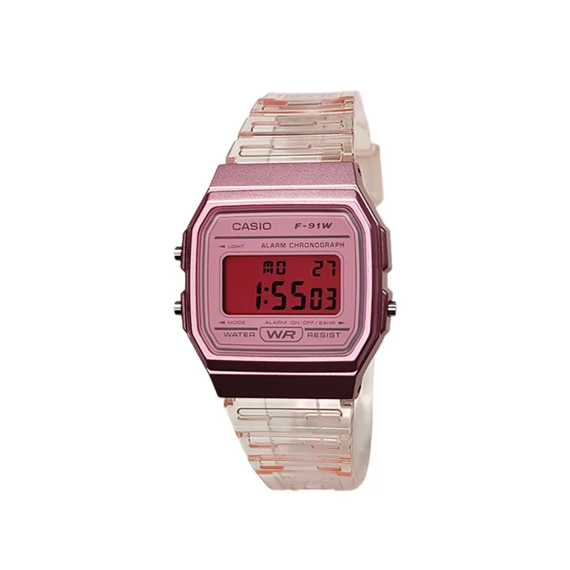CASIO Custom Collection Quartz Movement Resin Strap Watch Women's Watch Pink Watch Dial