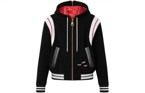 LOUIS VUITTON Jackets Women's Black Hooded Moderate Other