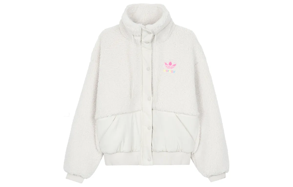 Adidas Originals Short Sherpa Jacket Women's White
