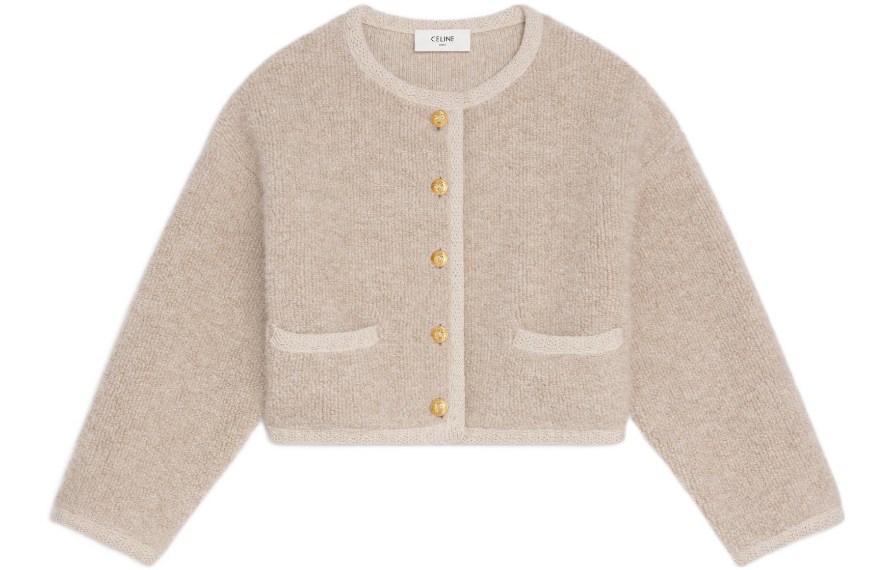 CELINE Cardigan Jacket In Alpaca Wool