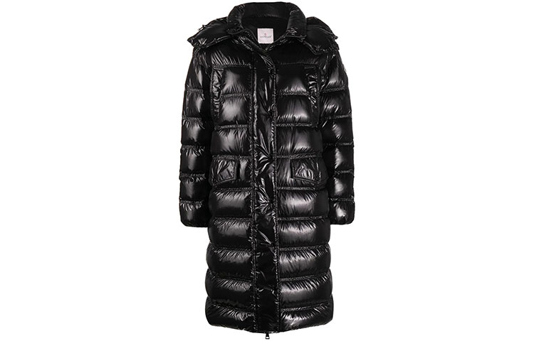 Женская куртка Moncler с капюшоном (черная)