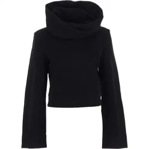SAINT LAURENT Straight Hem Long Sleeved Hoodie