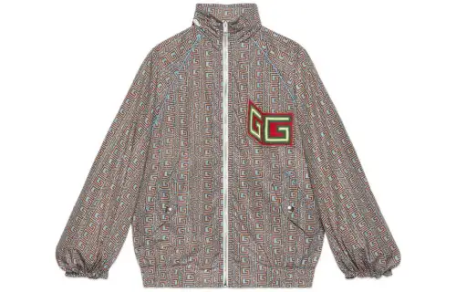 GUCCI Fw22 Tanabata Series Jackets Women's Gray Hooded Moderate Straight Fit