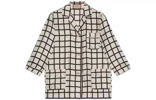 GUCCI Shirts Women's Ivory Lapel Moderate Other