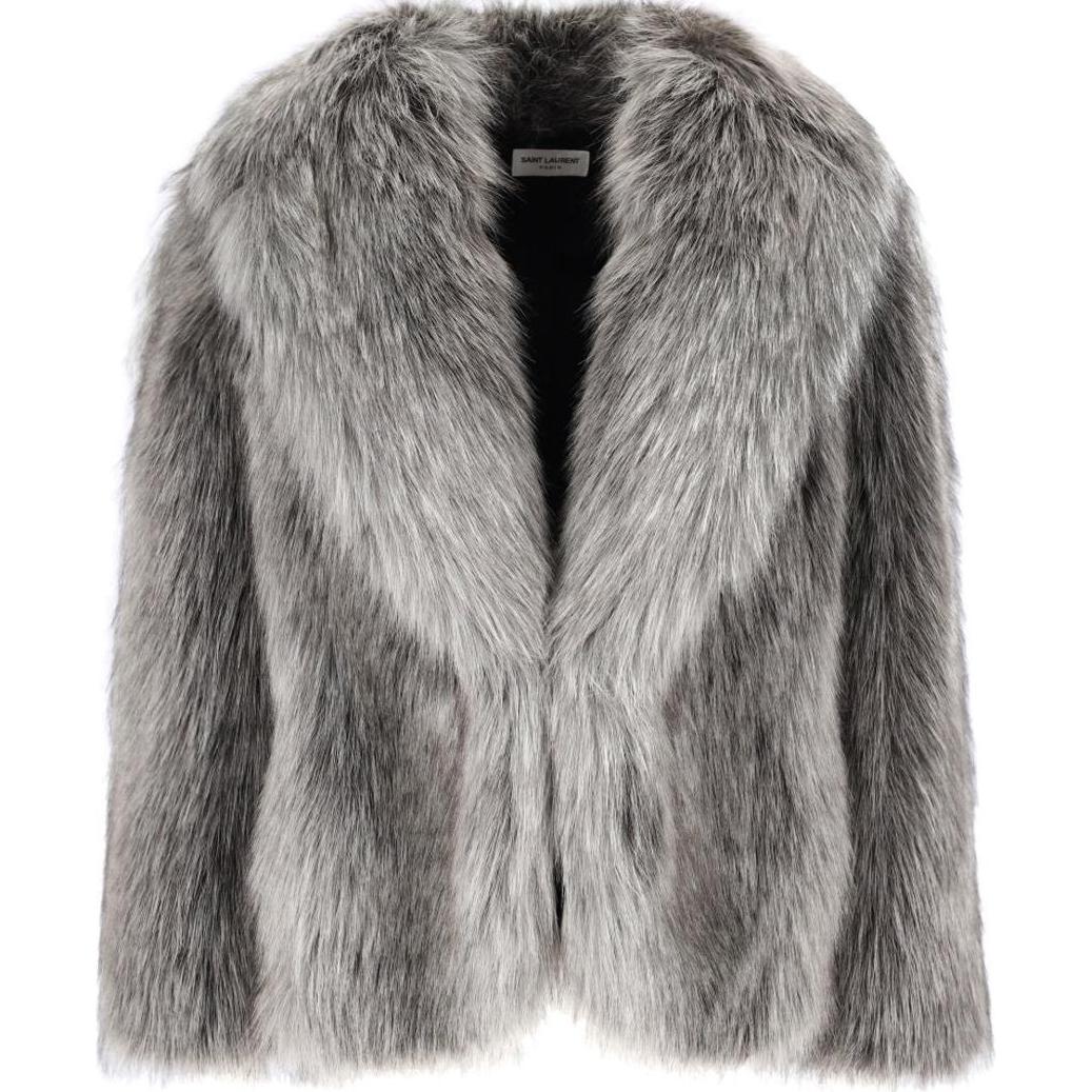 Женская куртка SAINT LAURENT (серая)
