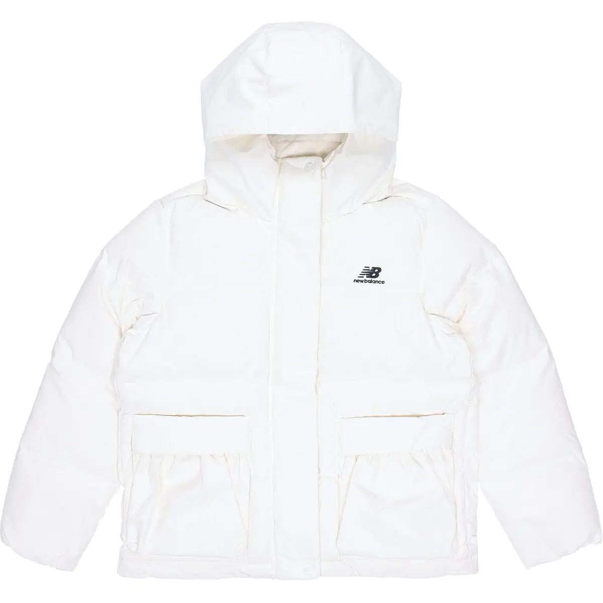 New Balance Down Jackets Women's Ivory White Hooded Moderate Other