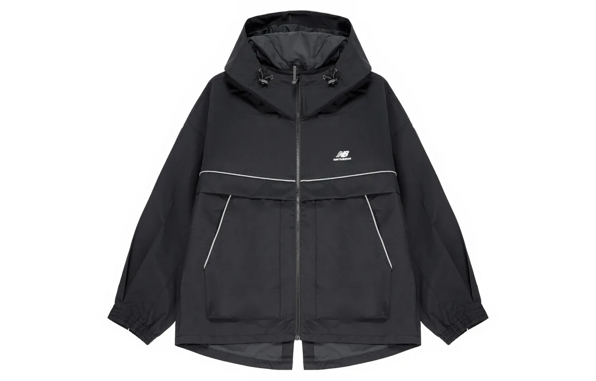 New Balance Jackets Women's Black Hooded Moderate Other