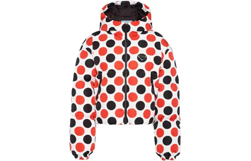 PRADA Down Jackets Women's Red Hooded Moderate Other