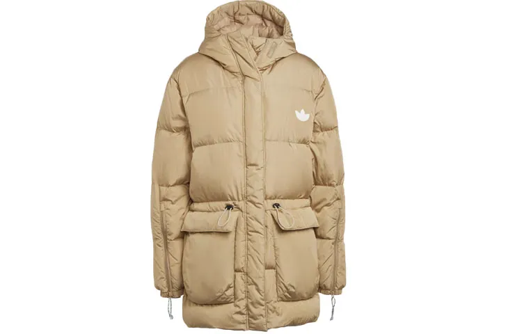 Adidas Originals Trefoil Down Jacket Winter Women's Light Khaki