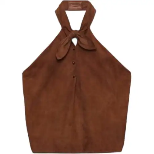 Prada suede halter top