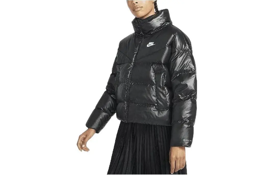 Nike Jackets Women's Black Stand Collar Thickened Other