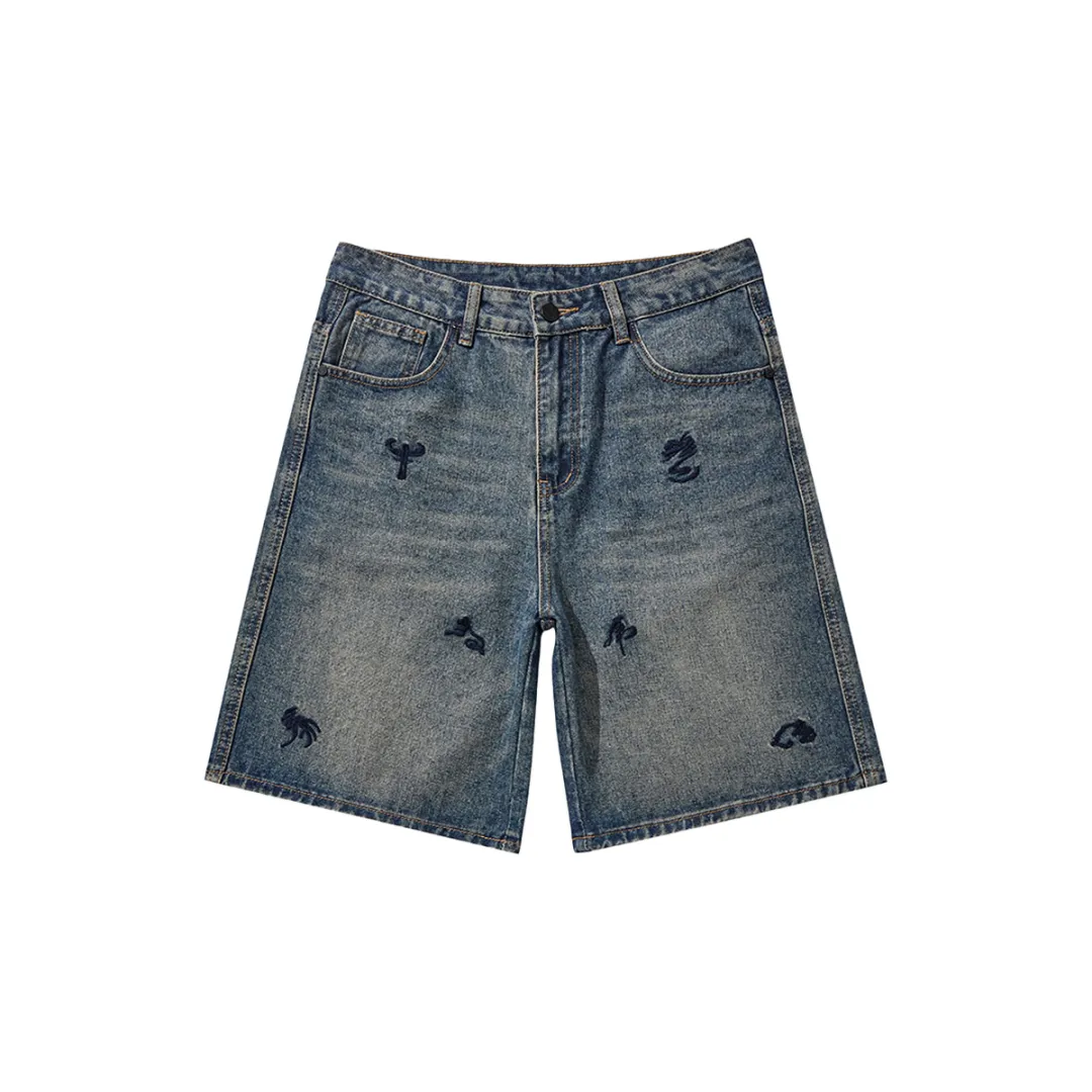Jeep Denim Shorts Unisex Vintage Blue