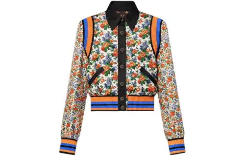 LOUIS VUITTON Reversible Mixed Floral Bomber Jacket
