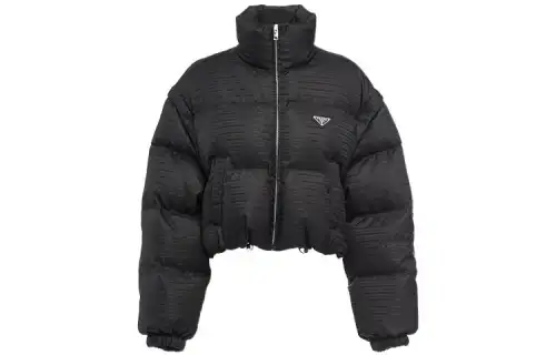 Re-Nylon cropped down jacket
