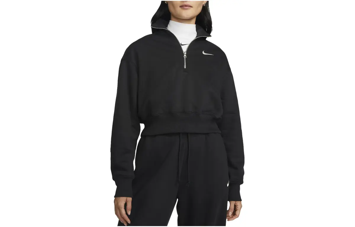 Nike Phoenix Cropped Half-Zipped Sweatshirt