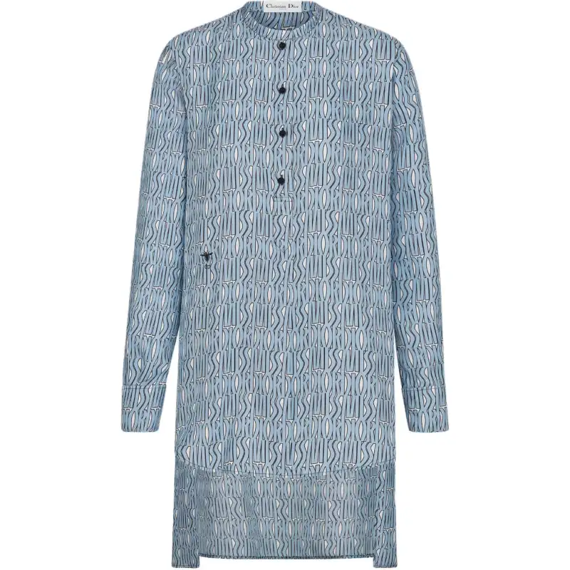 DIOR Shirts Women's Navy Stand Collar Moderate