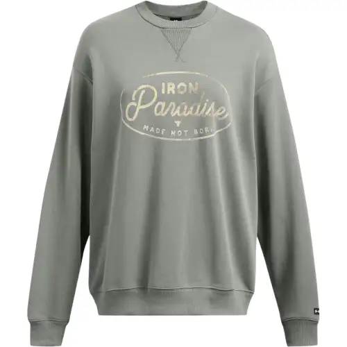 Under Armour ProjectRock Heavyweight Tools Of The Trade Crew Sweatshirt Women's Clay Green/Black
