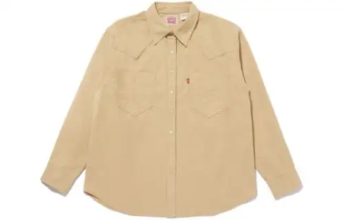 Levis Shirts Women's Beige Lapel Moderate Shirt