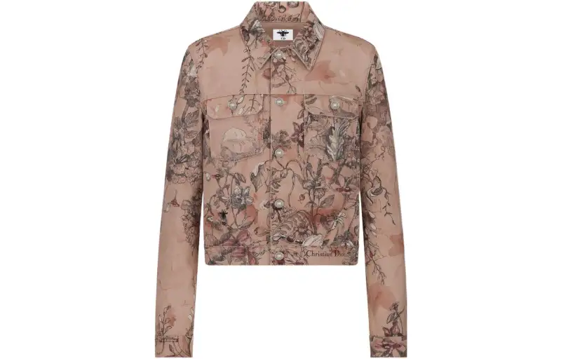 DIOR SS23 Chinese New Year Jackets Women's Rose Pink Lapel Moderate Other