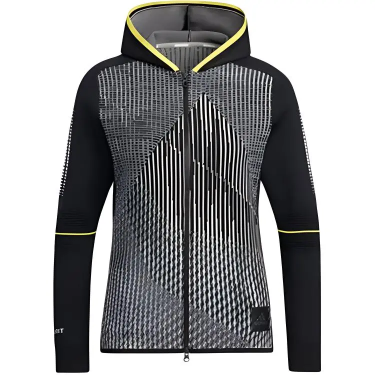 Adidas Jackets Women's Black Hooded Moderate Wind Shell