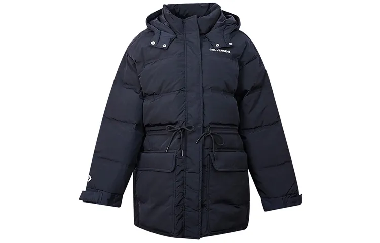 Converse Down Jackets Women's Black Hooded Moderate Other
