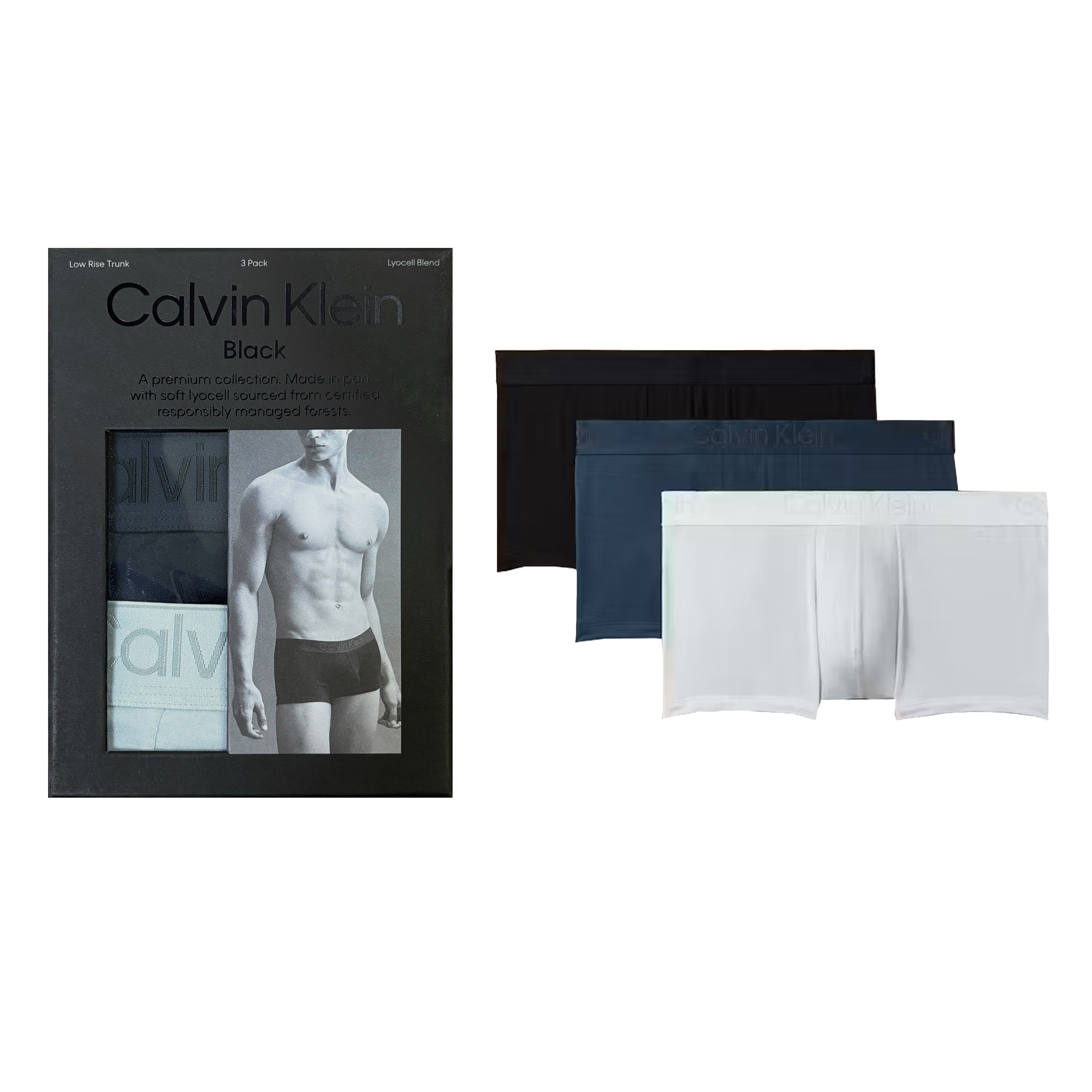 Мужские трусы CALVIN KLEIN NB3651 (черные)