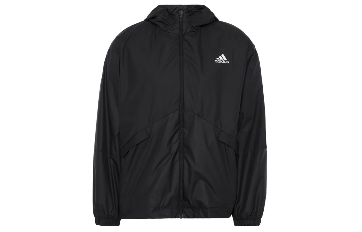 adidas Women's Essentials Oversize Logo Windbreaker Black
