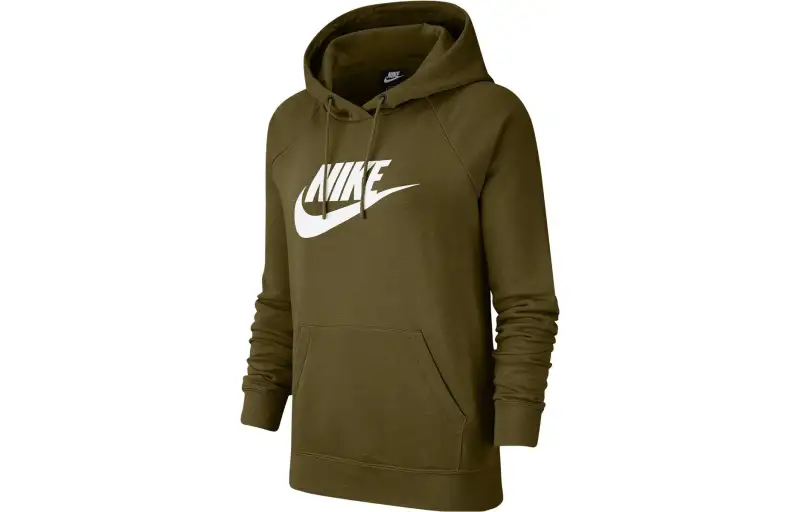 Nike Sweatshirts Women's Green Hooded Moderate Regular
