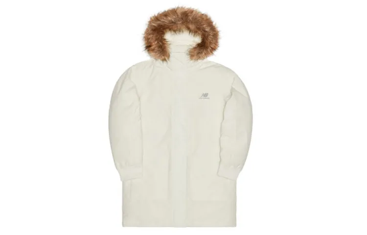 New Balance Down Jackets Women's White Hooded Moderate Other
