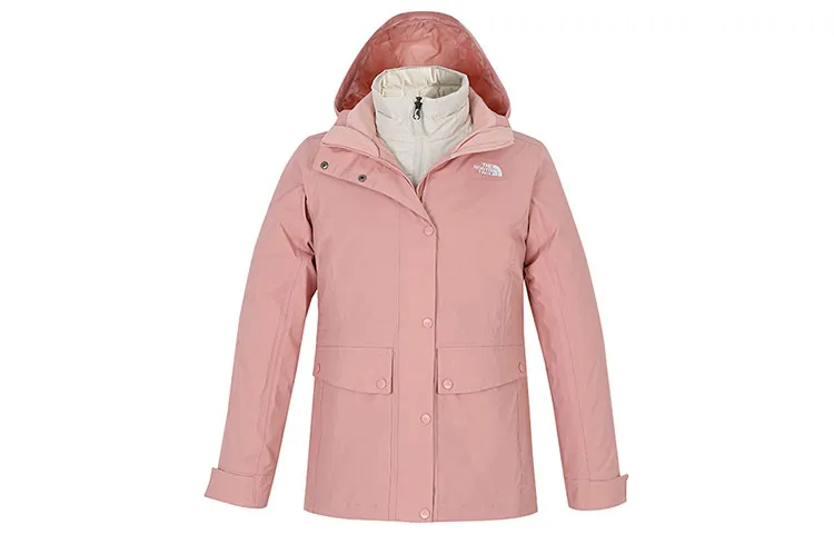 THE NORTH FACE Down Jackets Women's Pink Hooded Thickened Detachable Down