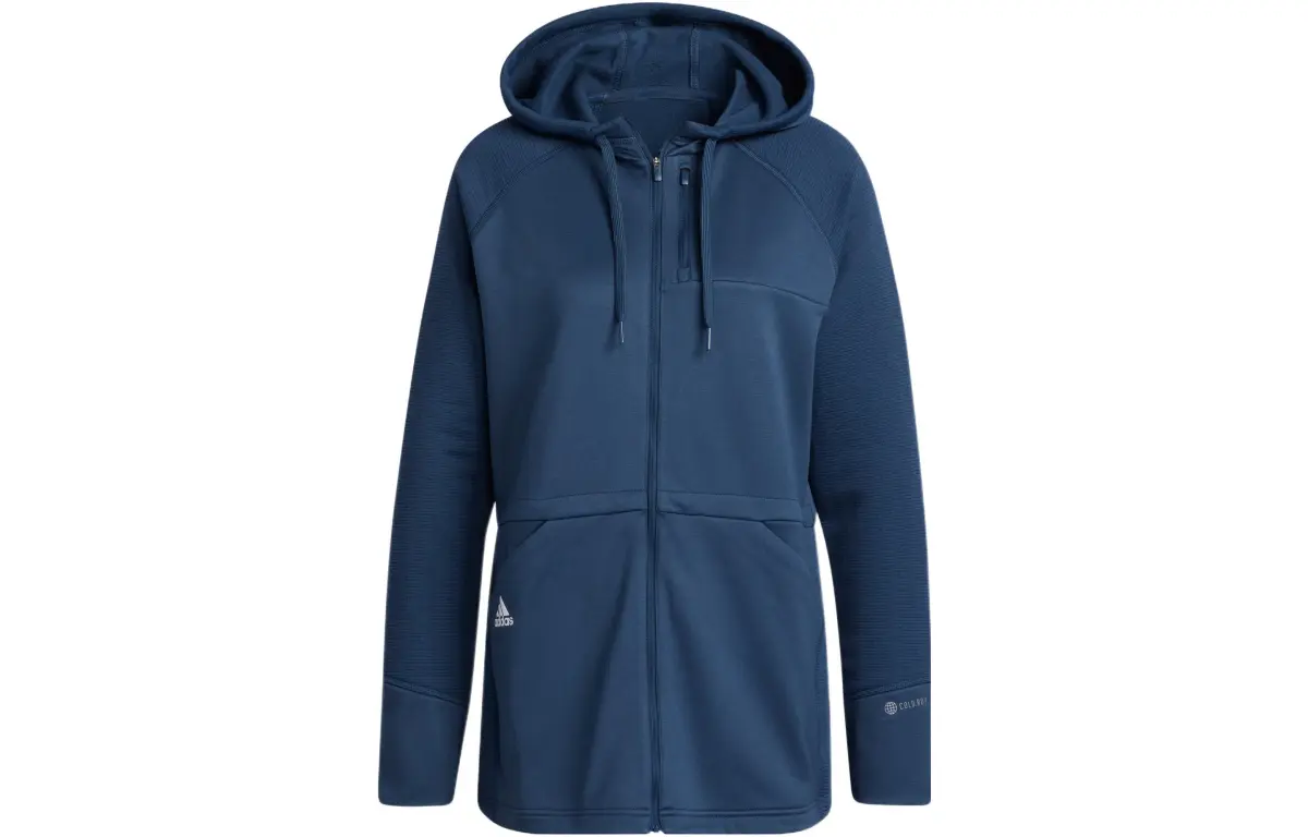 Adidas Jackets Women's Navy Blue Hooded (Non-detachable) Moderate Straight Fit