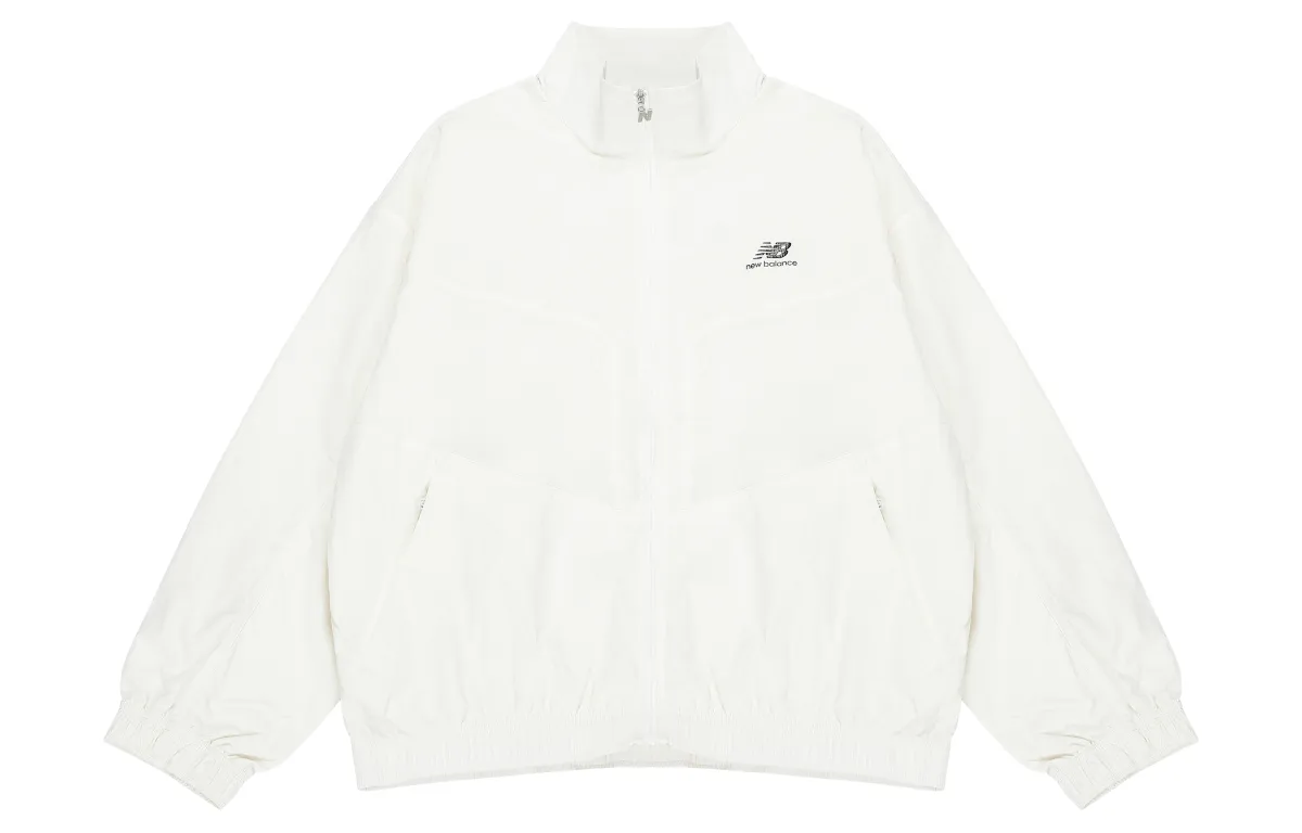 New Balance Jackets Women's White Stand Collar Moderate